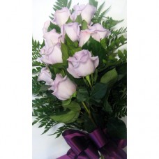 Dozen Purple Roses  Wrapped